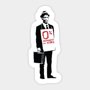 BANKSY Zero Interest in People Sticker